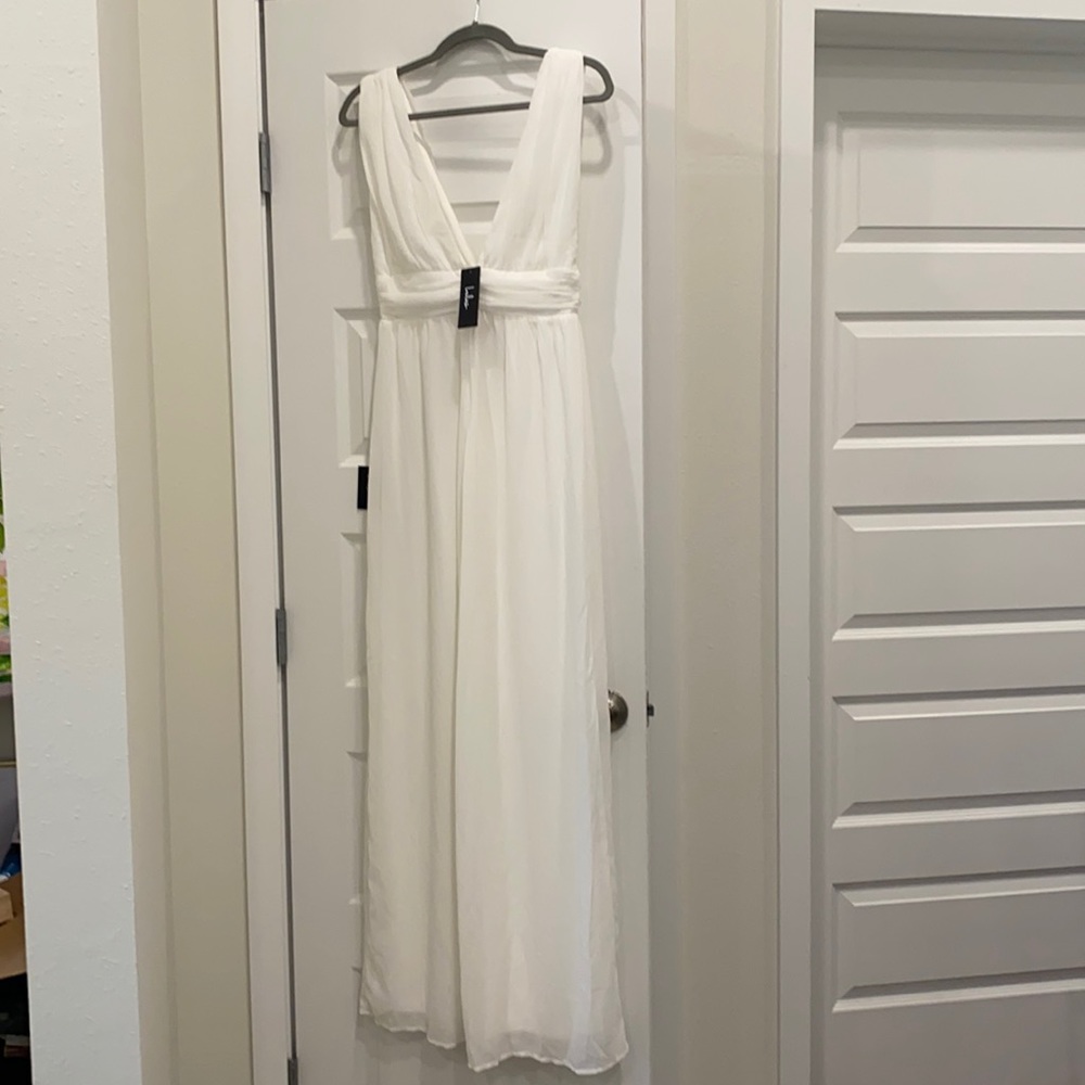 Lulu’s Divine Muse White Wide-Leg Jumpsuit